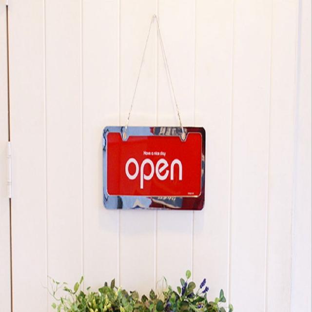 OPEN/CLOSED 스텐 명패 매장 안내 표지판
