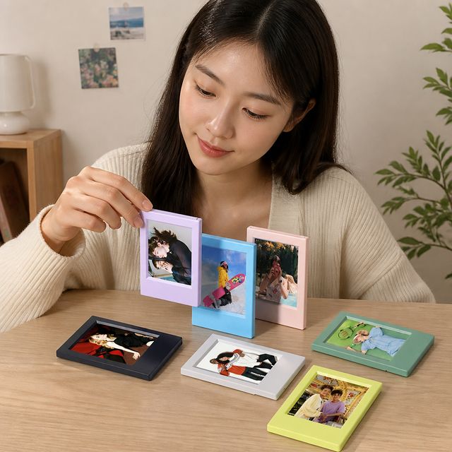 아크릴 포토카드 액자 소형 바인더 증명사진 보관 스탠드