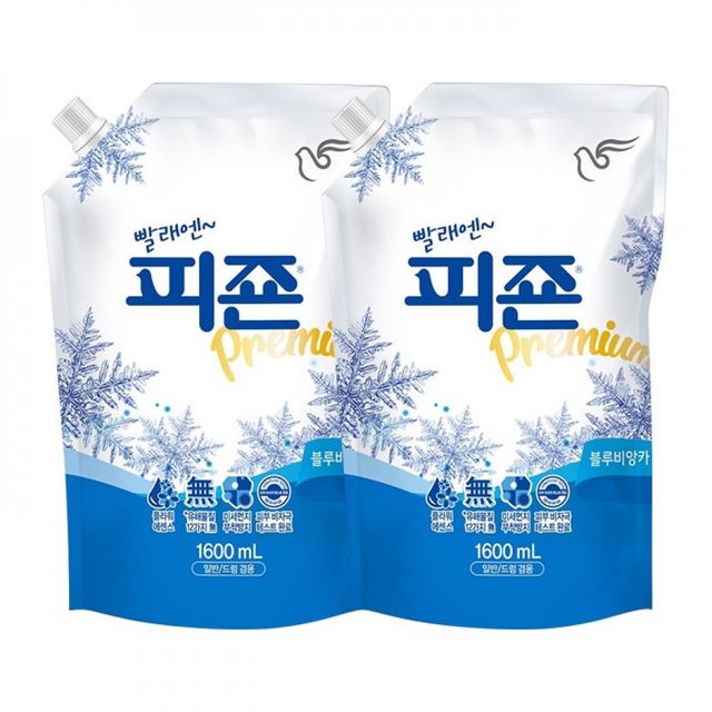섬유유연제 블루비앙카 리필 1600ml 2개 세트