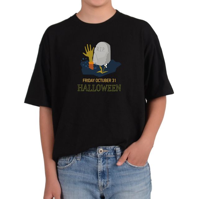 길단 반팔 USA핏 할로윈 HALLOWEEN 전세계의 축제 저녁파티그림 다양한색상 전사이즈