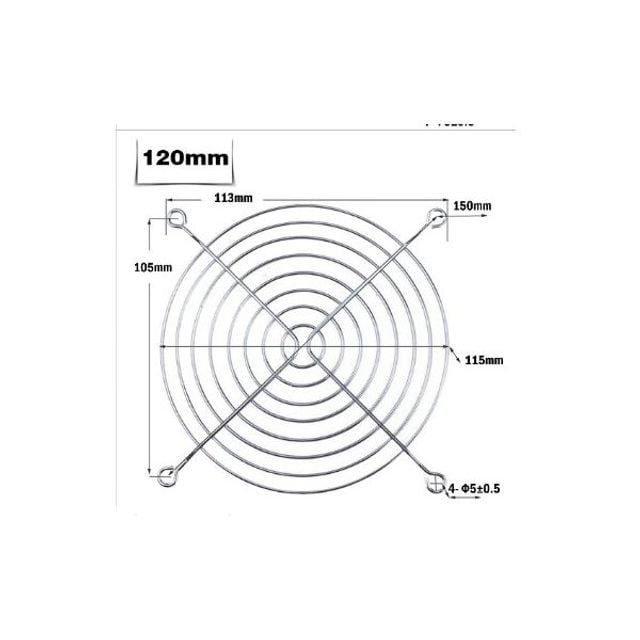 쿨링팬그릴 120mm 금속 와이어 가드 니켈 도금 CPU