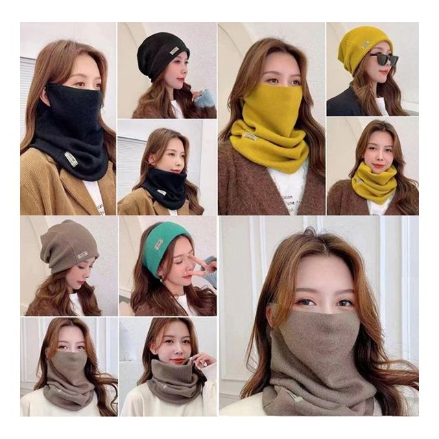방한 울 무지 넥워머 멀티 착용 두건 목도리 동계용품