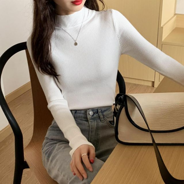 기본핏 모임 니트티 니트 여자니트티 나그랑 롱 코디
