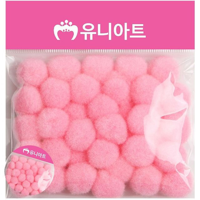 파스텔뿅뿅이 솜방울폼폼이털방울 퐁퐁 20mm 분홍