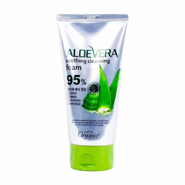 화이트 오가니아 알로에 베라 수딩 클렌징 폼 130ml