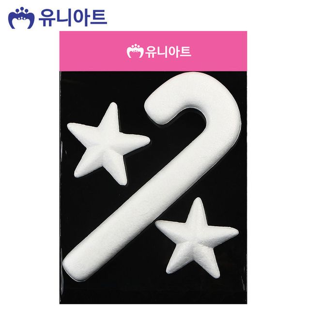지팡이 별 스티로폼 3p 모형재료 트리장식