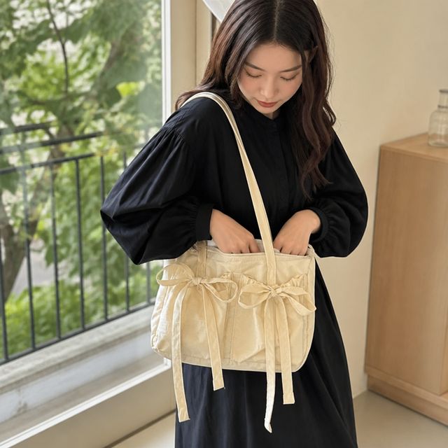 숄더백 소피 셔링 리본 핸드백 데일리 여성 가방 4컬러