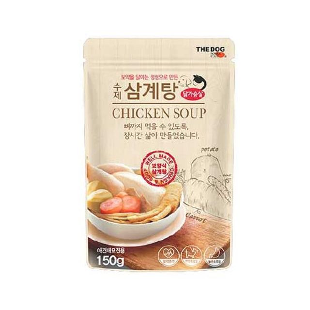 애견간식 더독 수제 삼계탕 150g - 영양가 높은 수제 반려동물 간식