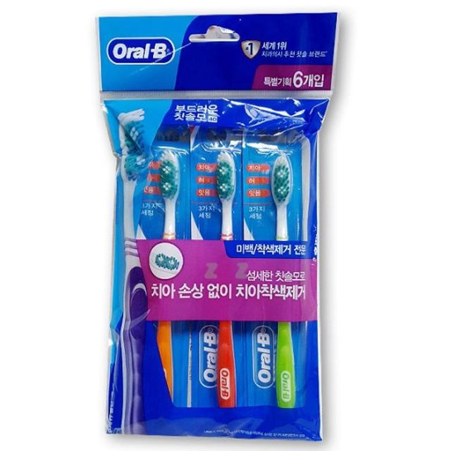 칫솔 양치 이빨 플라그 제거 칫솔 세면도구 미세모 6p