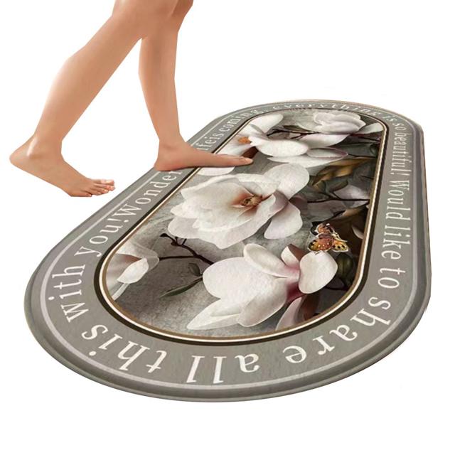 목련 대형 극세사 발매트, 욕실 침실 마그놀리아