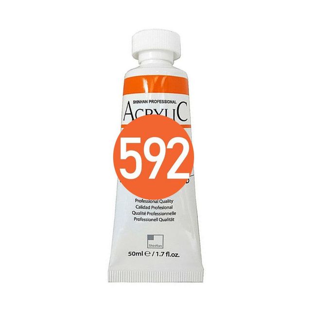 아크릴물감 50ml NO.592 카드뮴 레드 라이트 3개