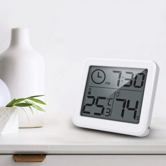 실내 무선 온습도계 LCD 디지털 온도계 스마트 시계