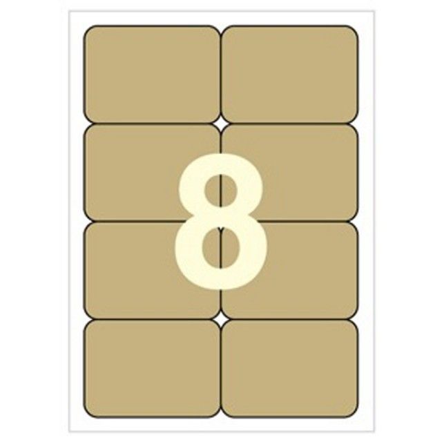 세모네모 크라프트 라벨지 8칸 100매 C-K3008