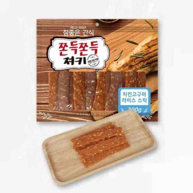 간식 치킨고구마 라이스스틱 300g 강아지간식 반려견스틱간식 강아지교육용간식 강아지산책간식
