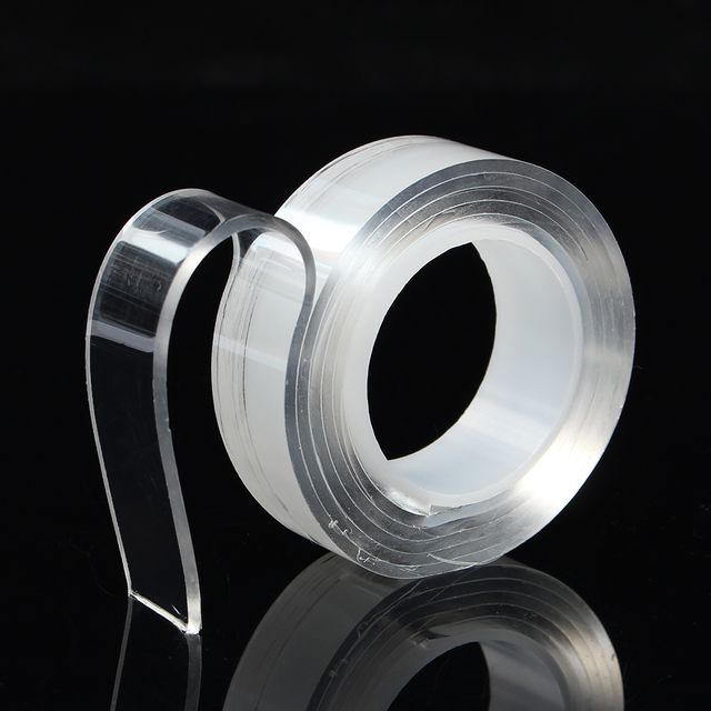 반복부착 아크릴 투명 양면테이프 3cmx1mx두께 2mm 3p