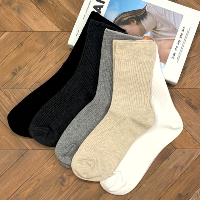 무압박양말 남여공용 무압박 골지양말 5종세트