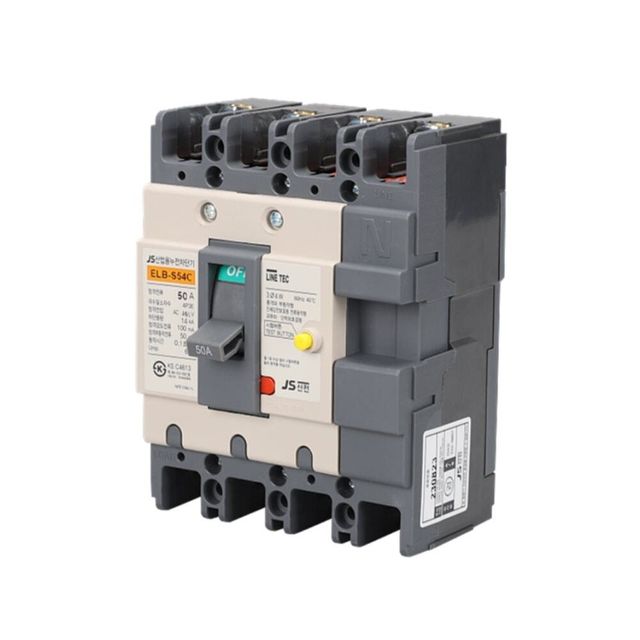 JS산전 누전차단기 산업용 ELB S54C 4P 50A 14KA 누전방지 배선차단기 전원차단기