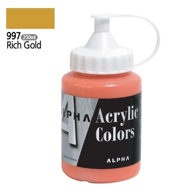 알파 실버 아크릴물감2 250mL 997 리치골드 1개입