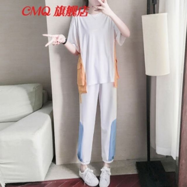 여성트레이닝 트레이닝 여여름 홍콩 캐주얼 패브릭 CM