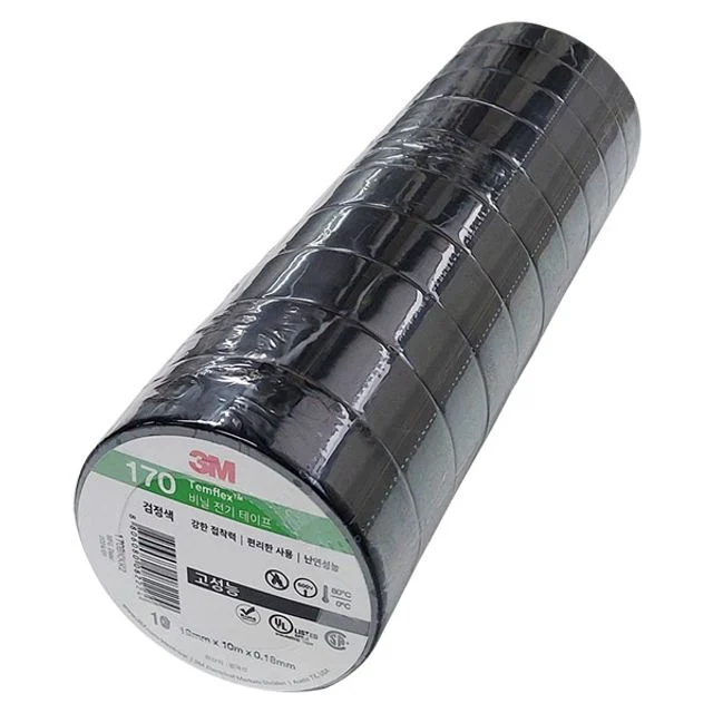 3M 170 고성능 전기테이프 검정색 19mm x 10M 10개입