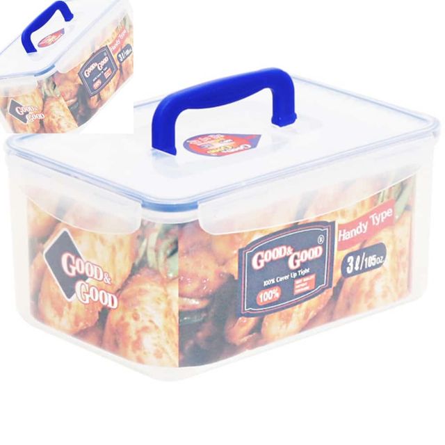 밀폐용기3L 핸디형 식품포장용기 플라스틱용기 냉장고용기 냉장고정리용기