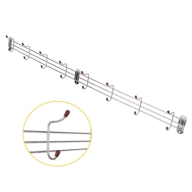 벽고정 스텐 옷걸이-8구 약100.2cm