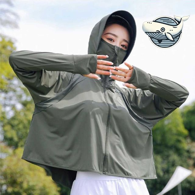 경량 자외선 차단 후드 반팔운동복 크롭바람막이