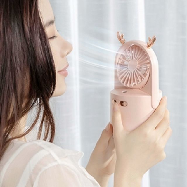 솔솔바람 가습기 선풍기 무드등 USB 미스트선풍기