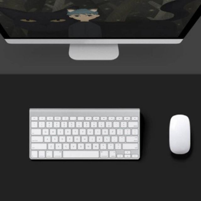 블랙 60X30 와이드 데스크매트 보호매트 책상깔판