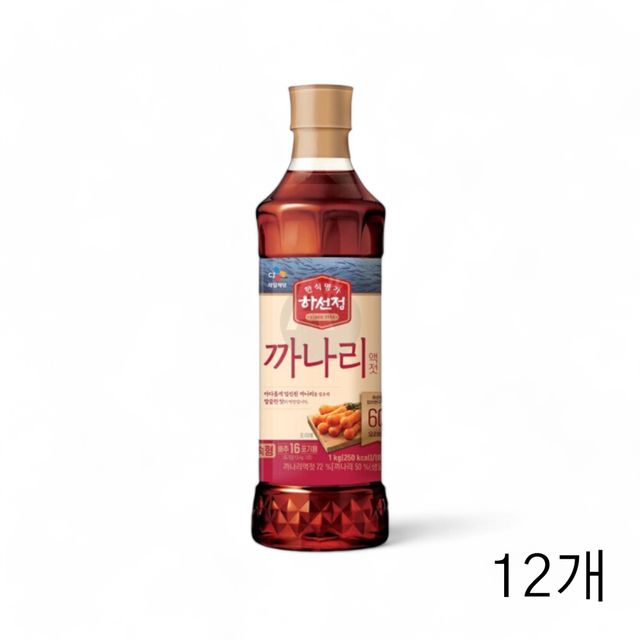 씨제이제일제당 하선정 까나리액젓 실속형 1Kg X12개
