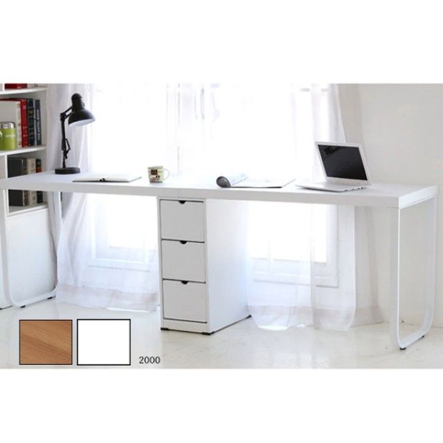 GD 0108-09 일자책상2000 서랍형 2인 컴퓨터 학생책상