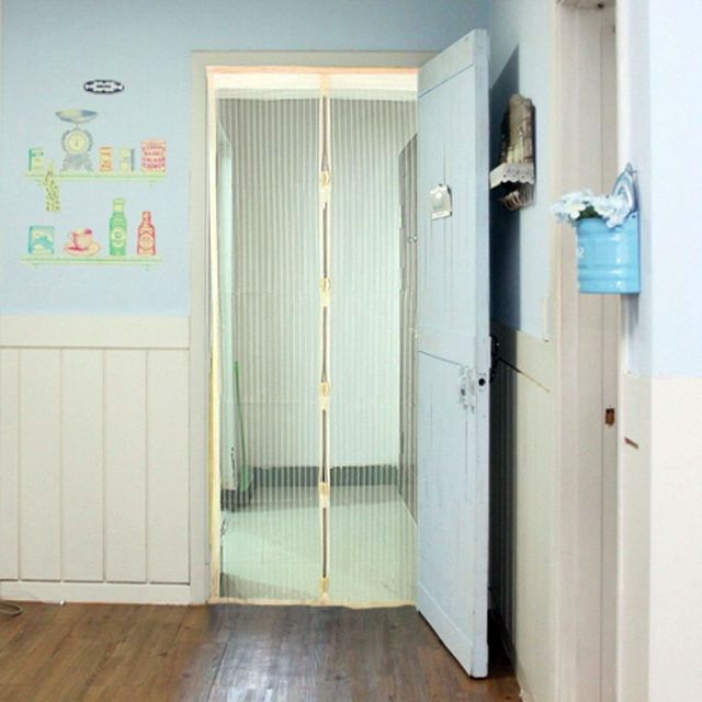 마그네틱 문 모기장 아이보리 90cm, 소형 문 방충망 깔끔한 디자인