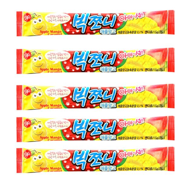 빅쪼니애플망고맛 애플망고맛츄잉캔디 5개