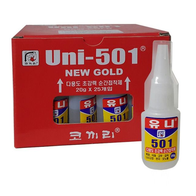 유니501 다용도 순간접착제 20g 25개 박스