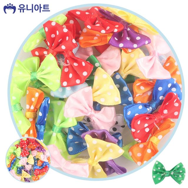 화분리본 포장리본끈 꼬마리본 땡땡이 리본 대 1통
