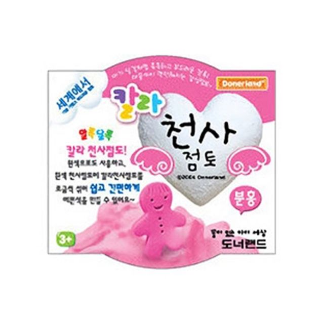 혜명몰 도너랜드 4000 칼라천사점토 분홍색30G 클레이 - 개 (1개입) 도너랜드클레이 컬러천사점토 미니천사
