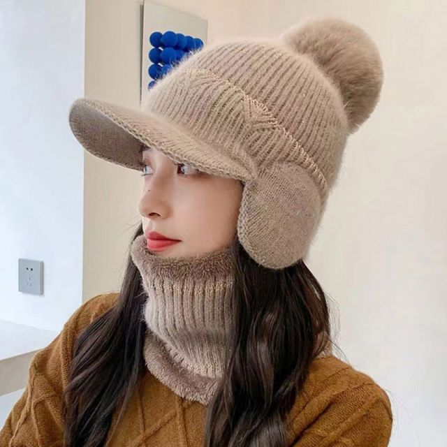 니트 귀달이 모자 크롤 니트모자 이어모자