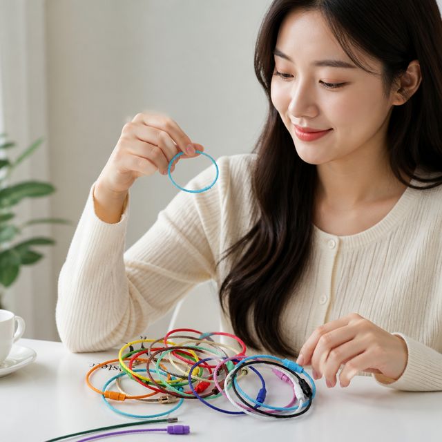 스텐 와이어링 컬러 부자재 DIY 액세서리 재료 열쇠고리 파츠 백참 꾸미기