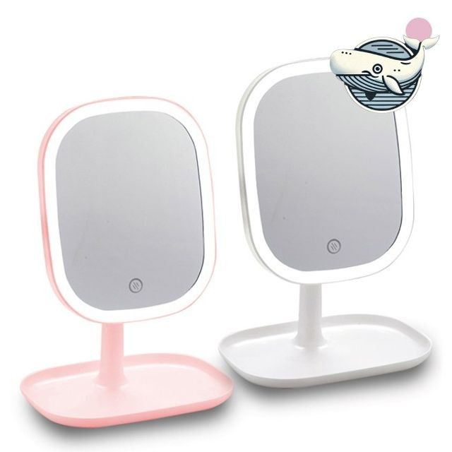 디자인 화장대 LED 조명 거울 핑크 블루투스