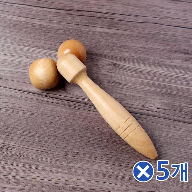 TBZ 동그란 원목 바디 마사지롤러x5개 셀프마사지