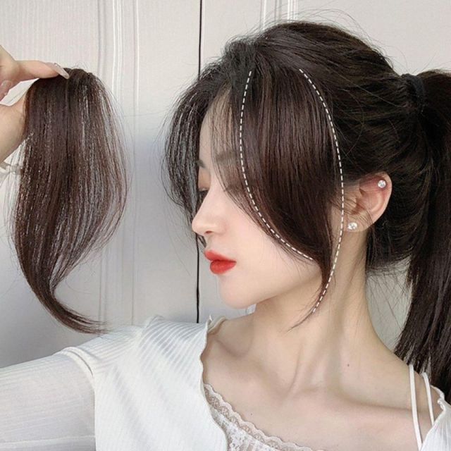 사이드뱅 앞머리 인모 헤어피스 붙임머리 브릿지 트윙클 가발