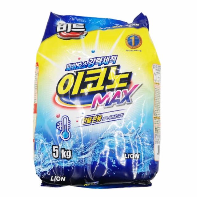 찬물가루세제 드럼세탁기세제 찬물 전용 5kg 파우치