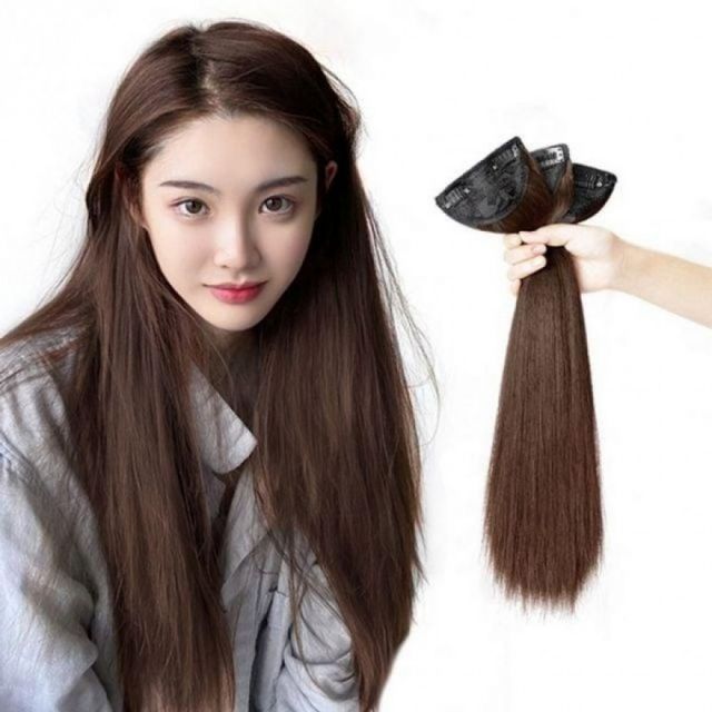 풍성한 헤어 토퍼 3p 숱 보완 가발 볼륨 업 헤어피스 45cm