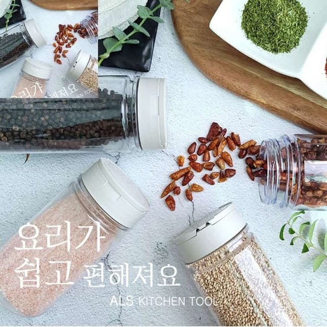 3구 조미료통 400ml 투명양념통 주방조미료통 주방양념통 캠핑양념통