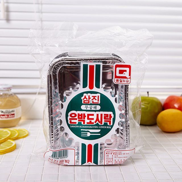 삼진 은박도시락 10P 일회용도시락 도시락용기