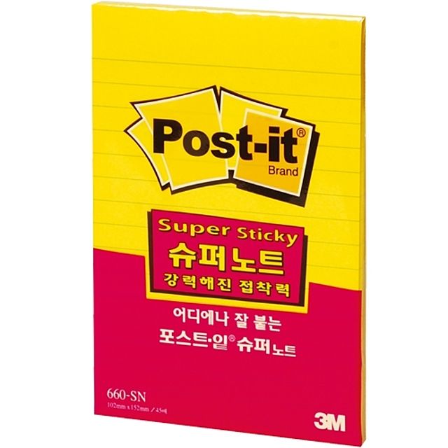 문구사무/포스트-잇 강한점착용 660SSN (그리움노랑/3M)