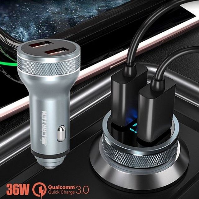 풀메탈 LED 고속충전기 USB 충전 시거잭 카템 QC3.0