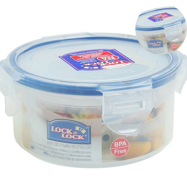 손잡이용기 반찬용기 원형밀폐용기 300ml