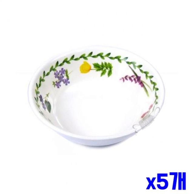 가벼운 멜라민 원형볼 14x4.2cm 5개 세트 식기류