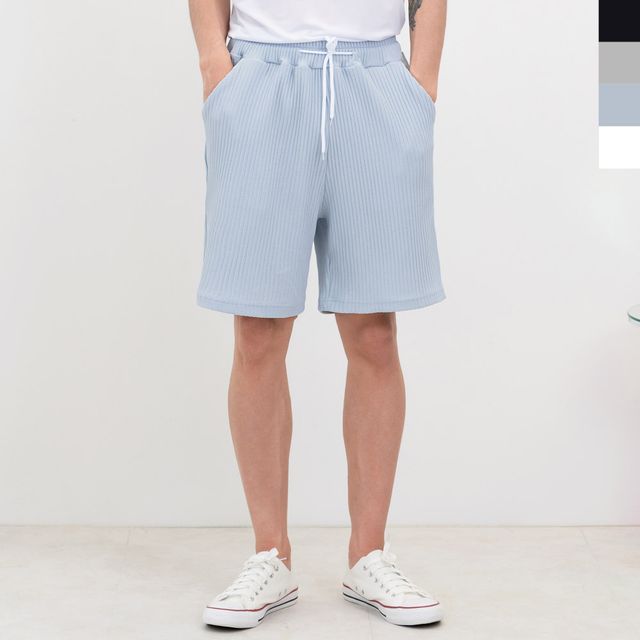 GQQ KS31 남자플리츠밴딩반바지